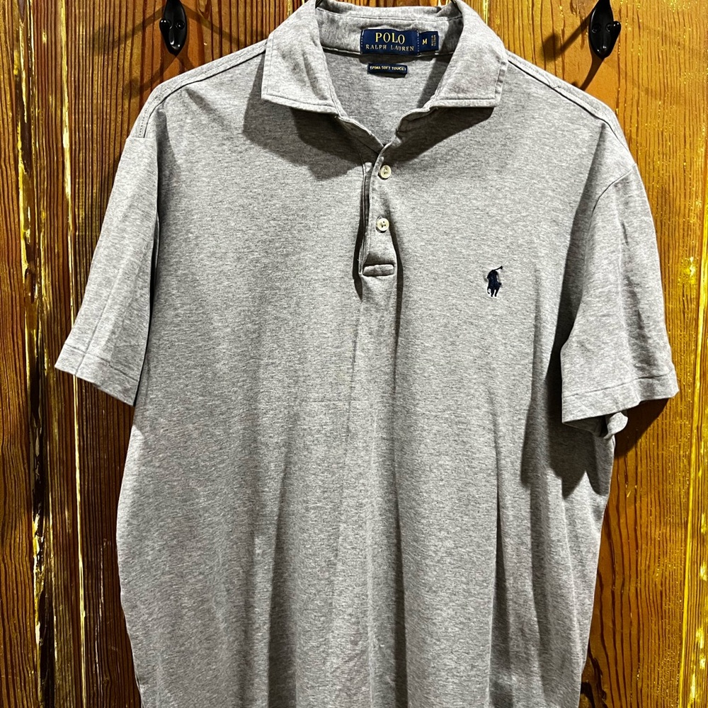 Polo by Ralph Lauren Light Gray Short-Sleeve Polo with Navy Pony